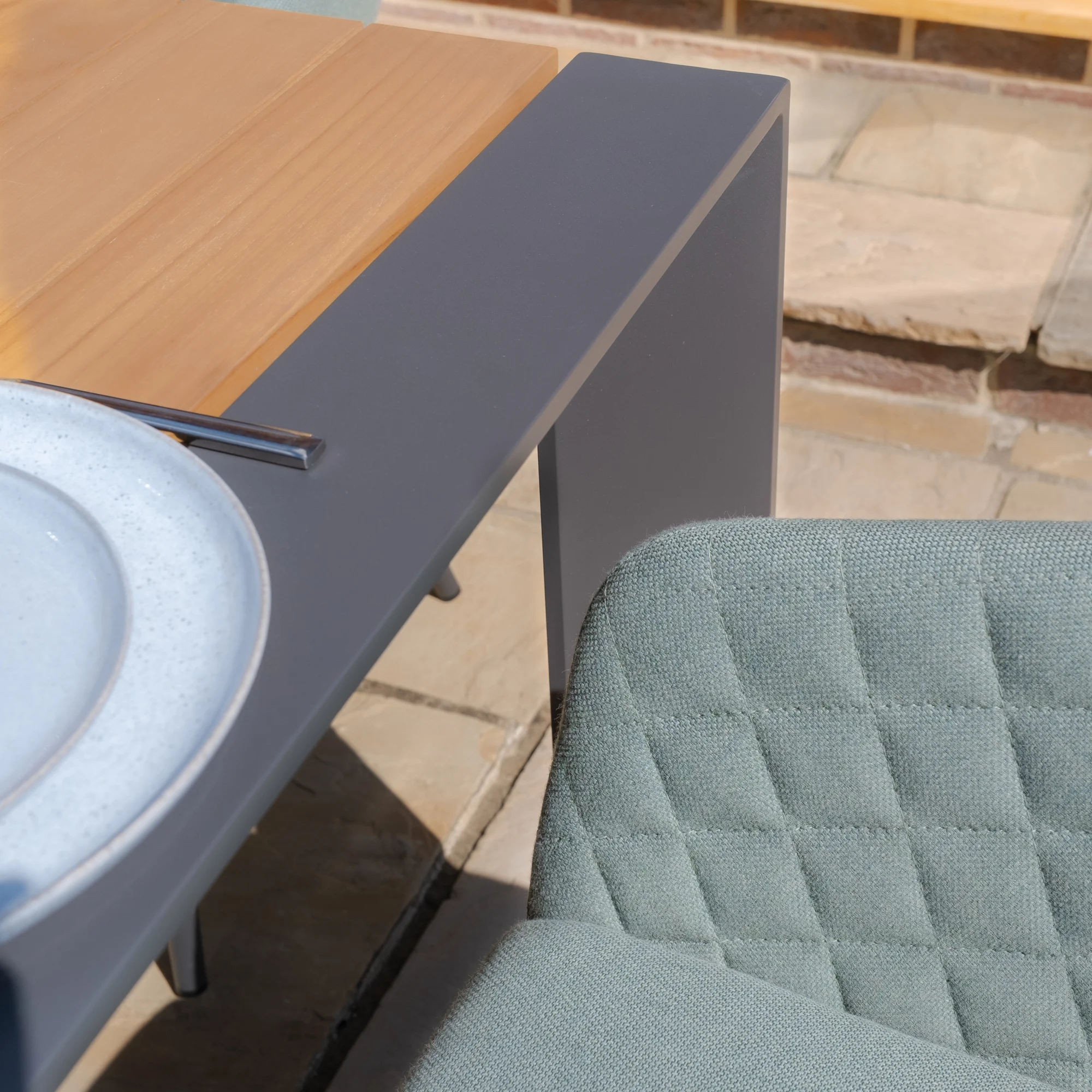 Ambition 10 Seat Rectangle Extending Teak Dining Set - Image 2