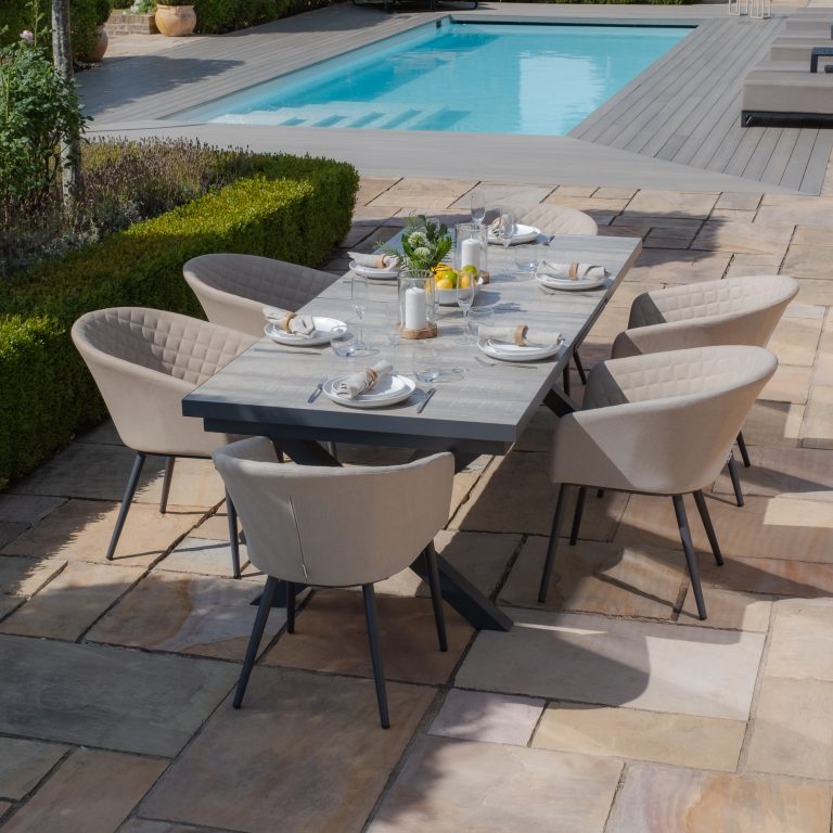 Ambition 10 Seat Rectangle Extending Dining Set - Image 4