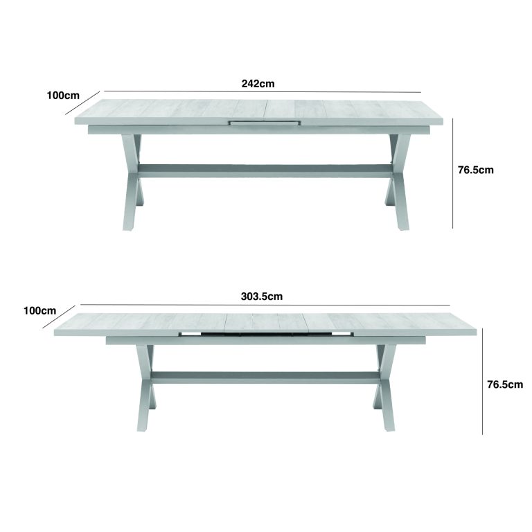 Ambition 10 Seat Rectangle Extending Dining Set - Image 8