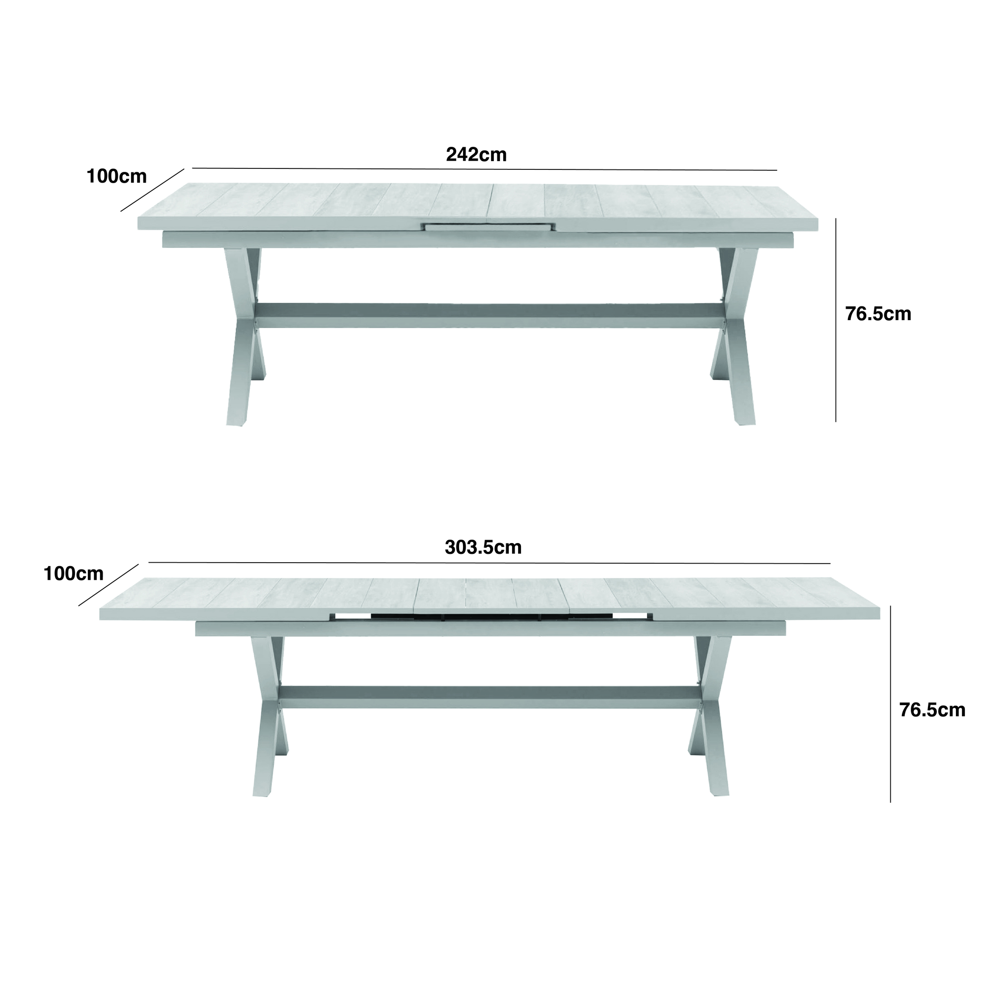 Ambition 10 Seat Rectangle Extending Dining Set - Image 8