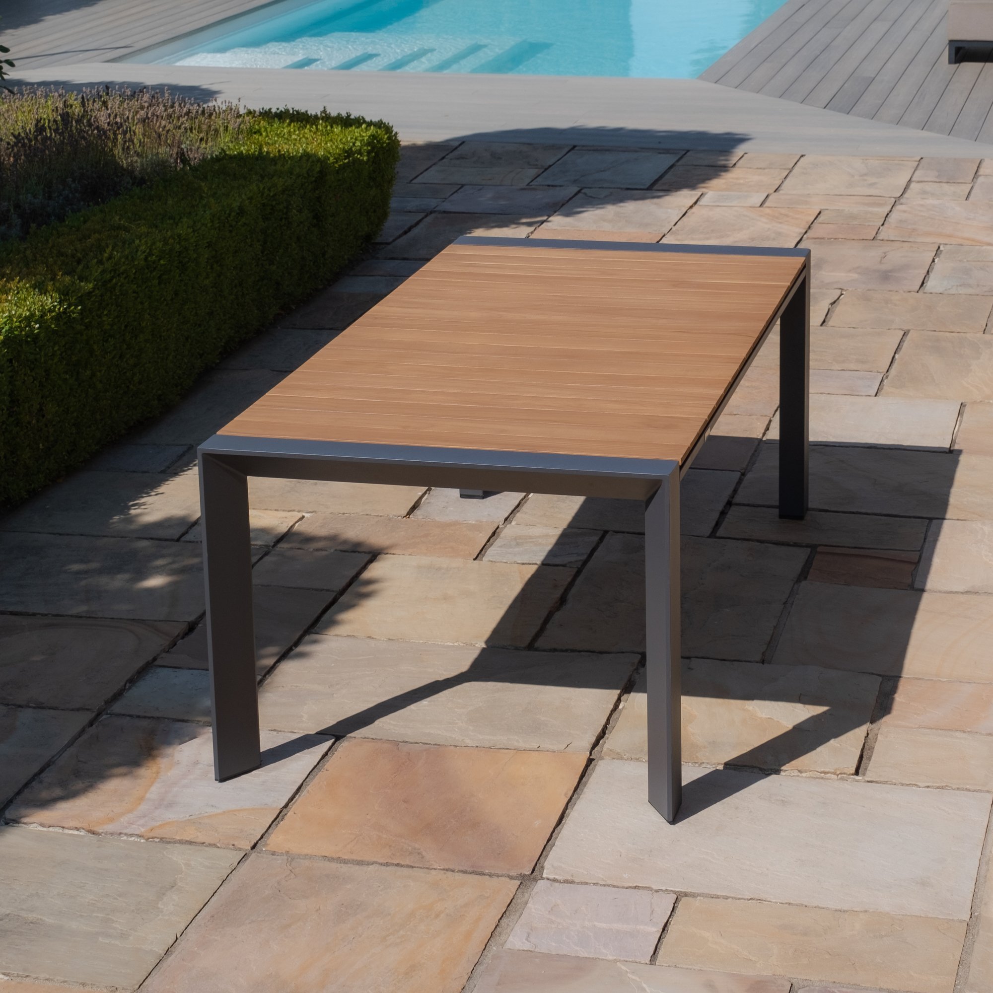 Ambition 10 Seat Rectangle Extending Teak Dining Set - Image 5