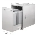 HCK-HW005 Solid Double Trash Drawer - Image 3