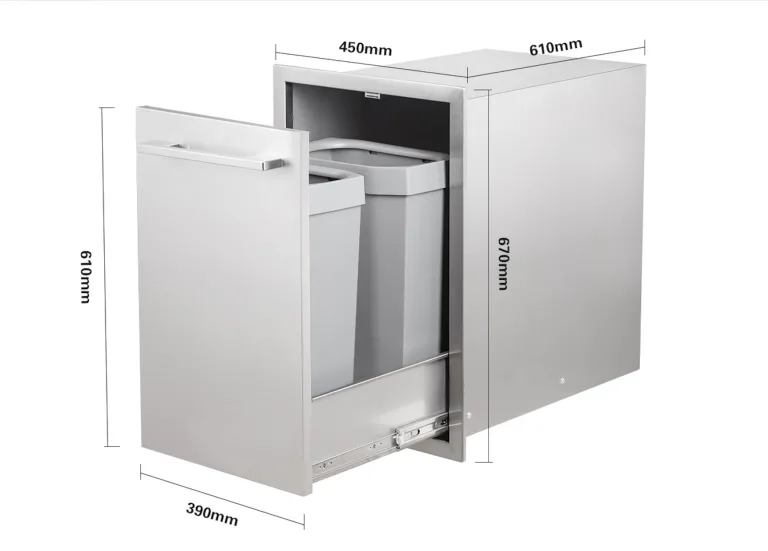 HCK-HW005 Solid Double Trash Drawer - Image 3