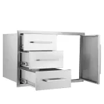 HCK-HW006 Solid Triple Drawer + Single Door Combo - Image 3