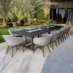 Ambition 12 Seat Rectangle Fire Pit Dining Set